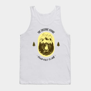 The Cascade Range Camp Hike Climb - Yellow Tank Top